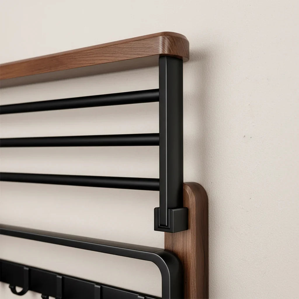 Wall-mounted wooden towel rack - Rackhaven 2