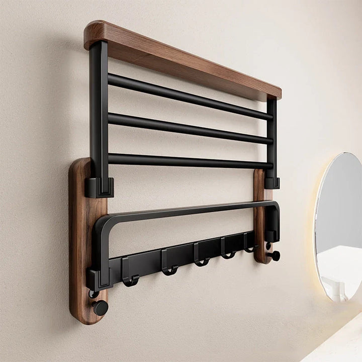 Wall-mounted wooden towel rack - Rackhaven 3