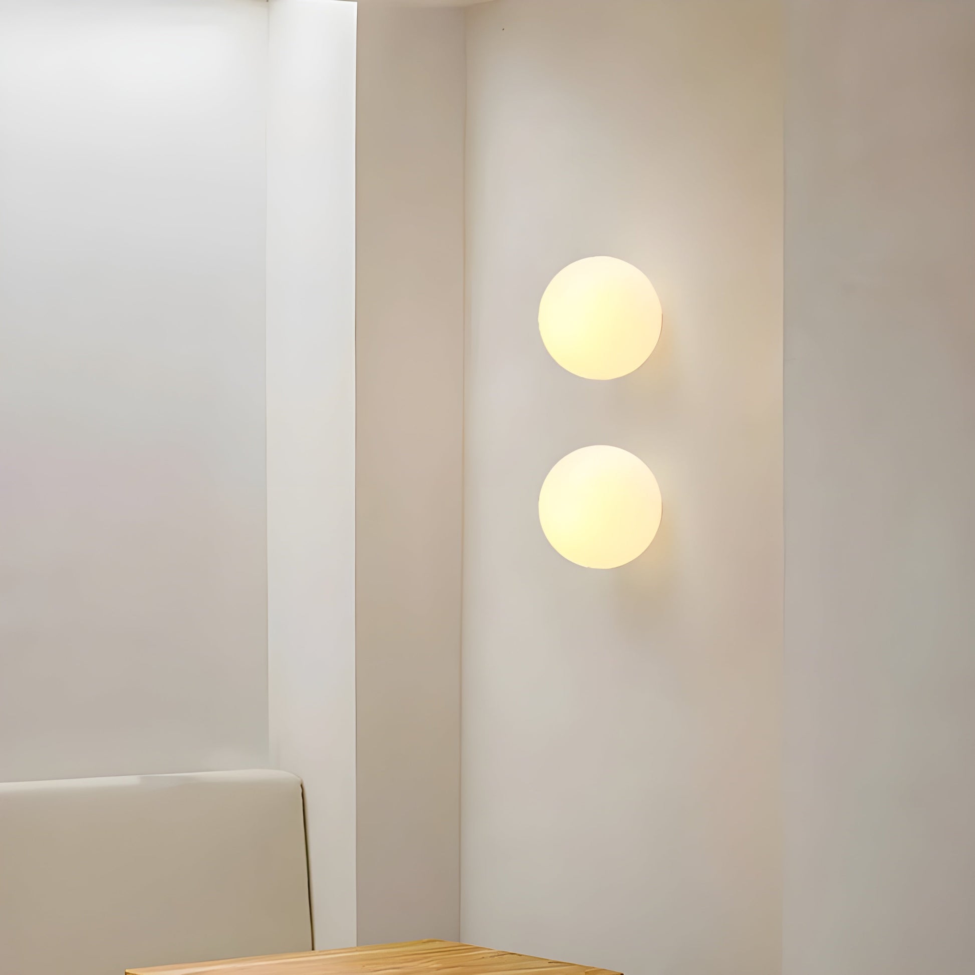Wandlamp Rond Matglas Minimalistisch Scandinavisch Japandi Stijlvol Woonkamer Slaapkamer | Sansoti 0