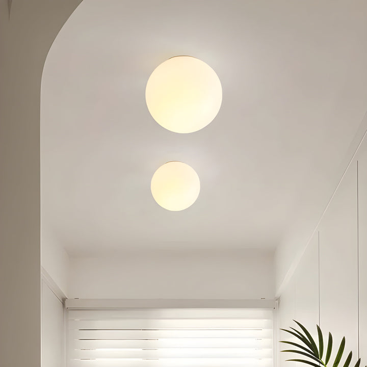 Wandlamp Rond Matglas Minimalistisch Scandinavisch Japandi Stijlvol Woonkamer Slaapkamer | Sansoti 4