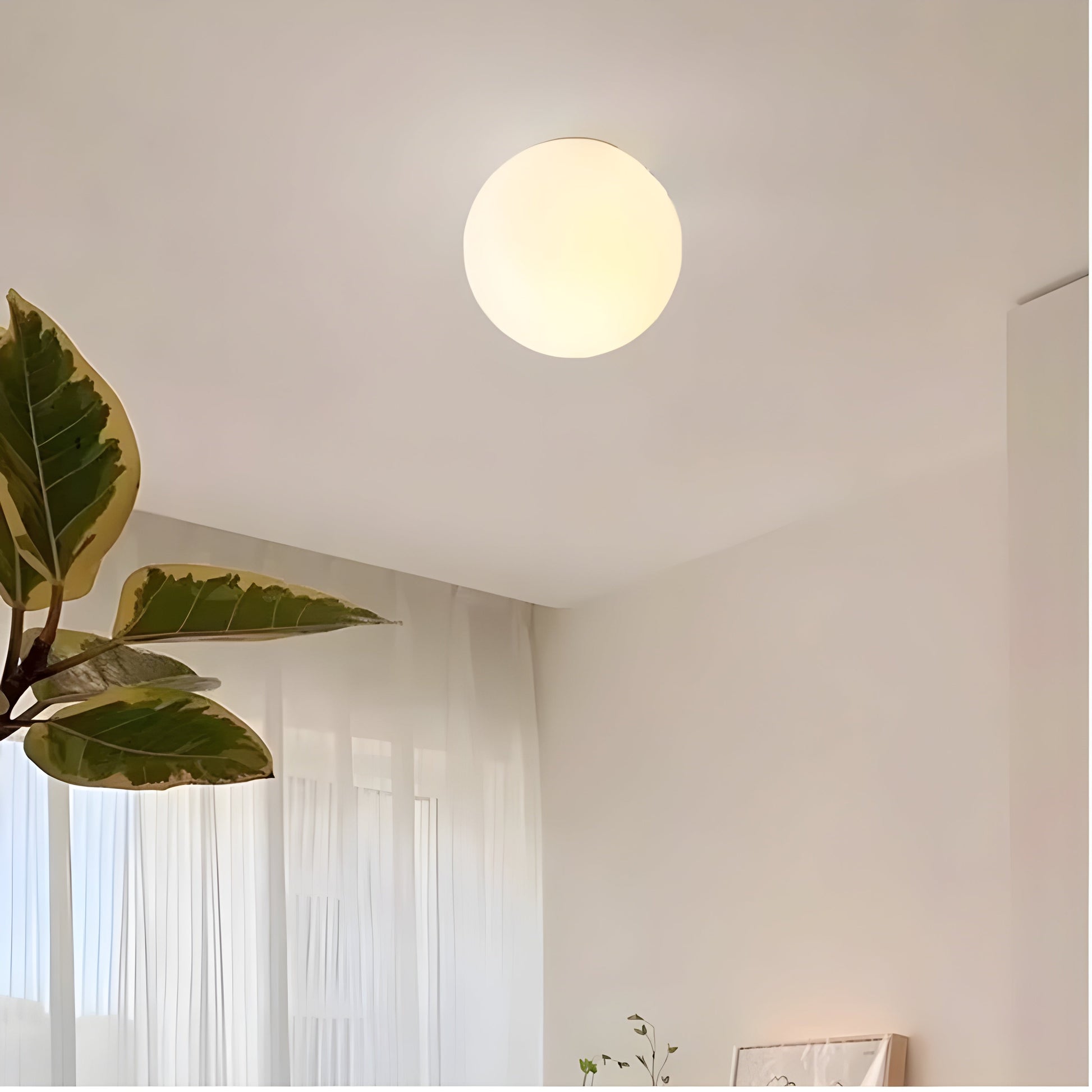 Wandlamp Rond Matglas Minimalistisch Scandinavisch Japandi Stijlvol Woonkamer Slaapkamer | Sansoti 5