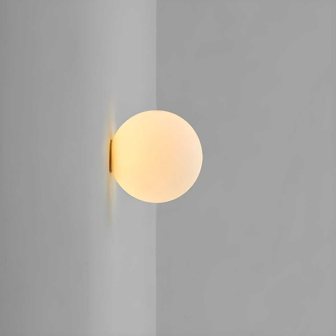 Wandlamp Rond Matglas Minimalistisch Scandinavisch Japandi Stijlvol Woonkamer Slaapkamer | Sansoti 8