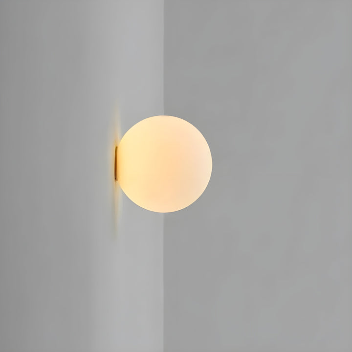 Wandlamp Rond Matglas Minimalistisch Scandinavisch Japandi Stijlvol Woonkamer Slaapkamer | Sansoti 8