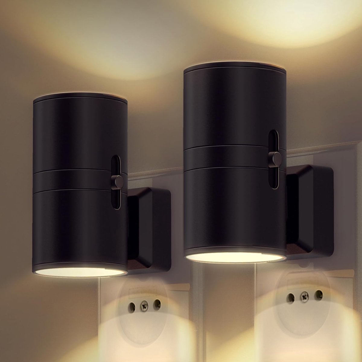 Wandlamp Stopcontact LED Dimbaar Dag Nacht Sensor 10W Warm Licht Slaapkamer Hal | Sansoti 4