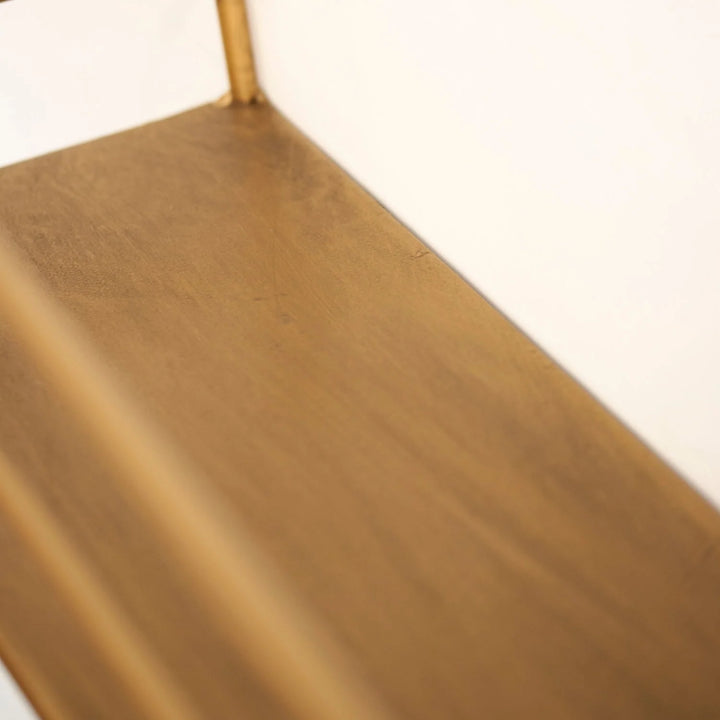 Wandplank Industrieel Metaal Messing Goud 55cm Draadframe Wandrek Woonkamer Modern 2