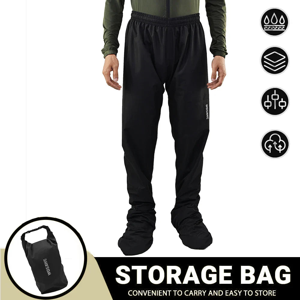 Wosawe Motorregenjas – Waterdichte Herenjas met Reflecterende Details & Winddicht Ontwerp