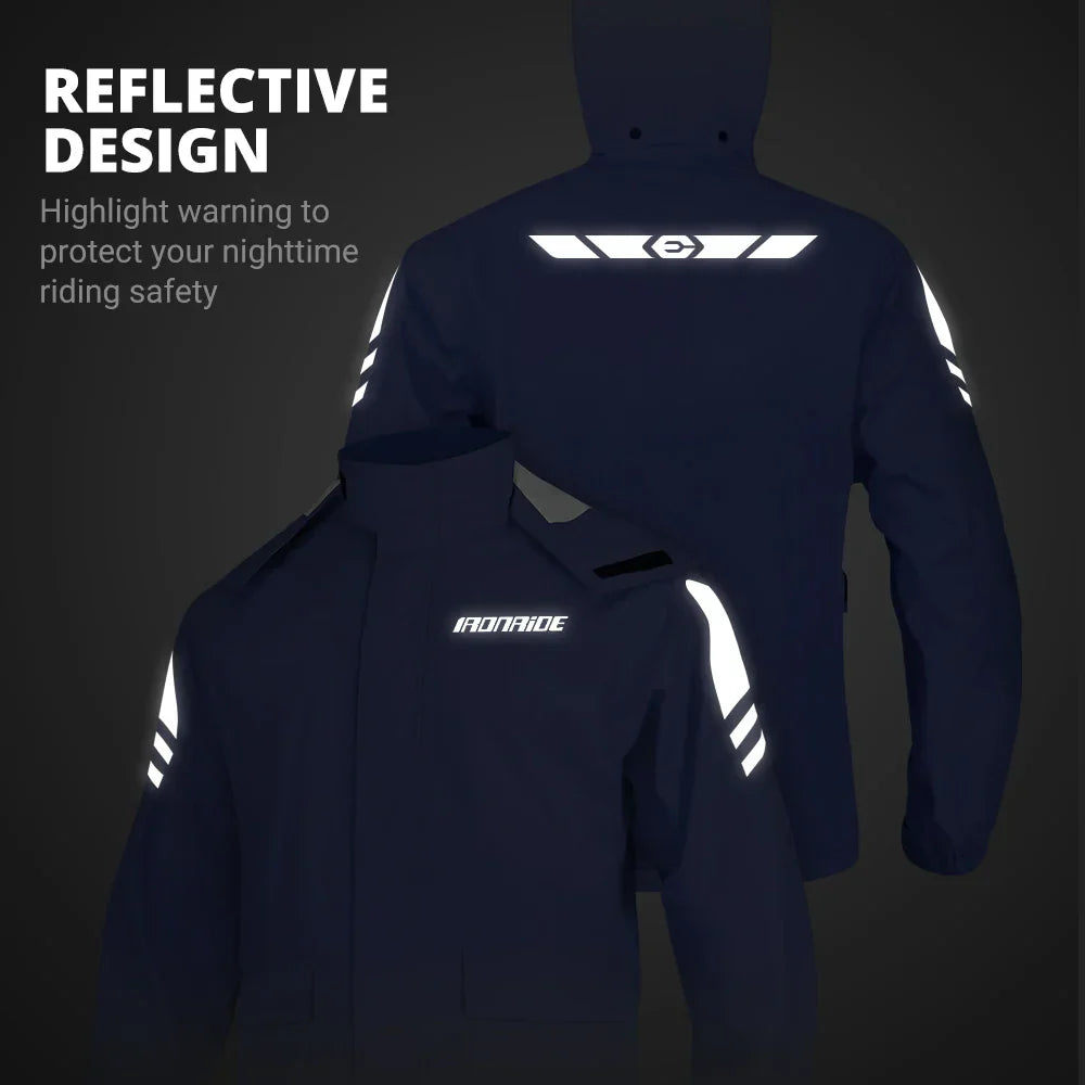 RiderPro Motorregenjas – Waterdichte Unisex Jas met Ergonomisch &amp; Winddicht Ontwerp