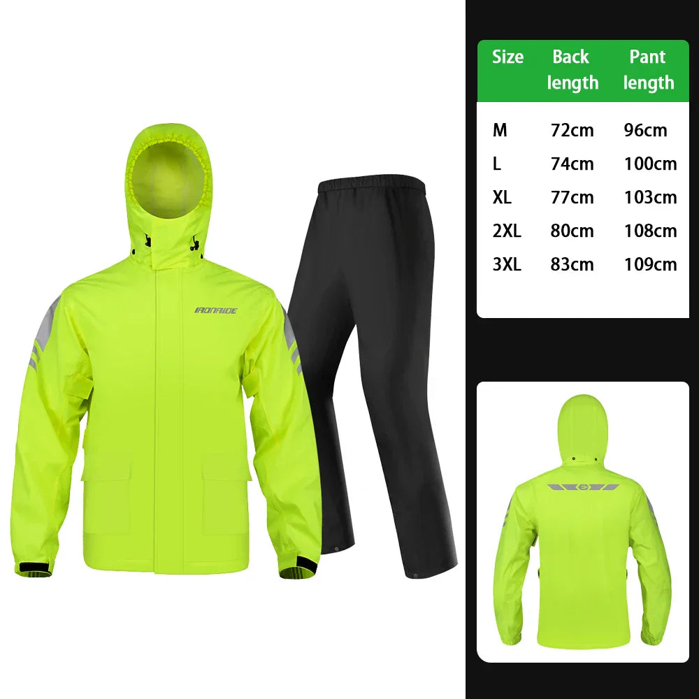 RiderPro Motorregenjas – Waterdichte Unisex Jas met Ergonomisch &amp; Winddicht Ontwerp