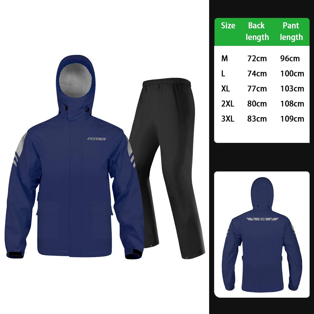 RiderPro Motorregenjas – Waterdichte Unisex Jas met Ergonomisch &amp; Winddicht Ontwerp