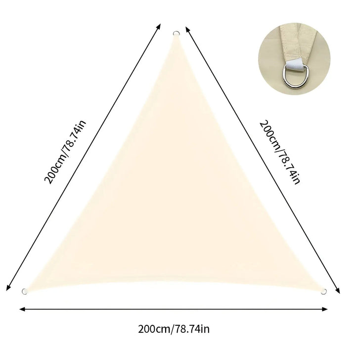 Waterdicht Driehoekig Schaduwdoek – UV Bescherming voor Tuin, Terras &amp; Zwembad 7