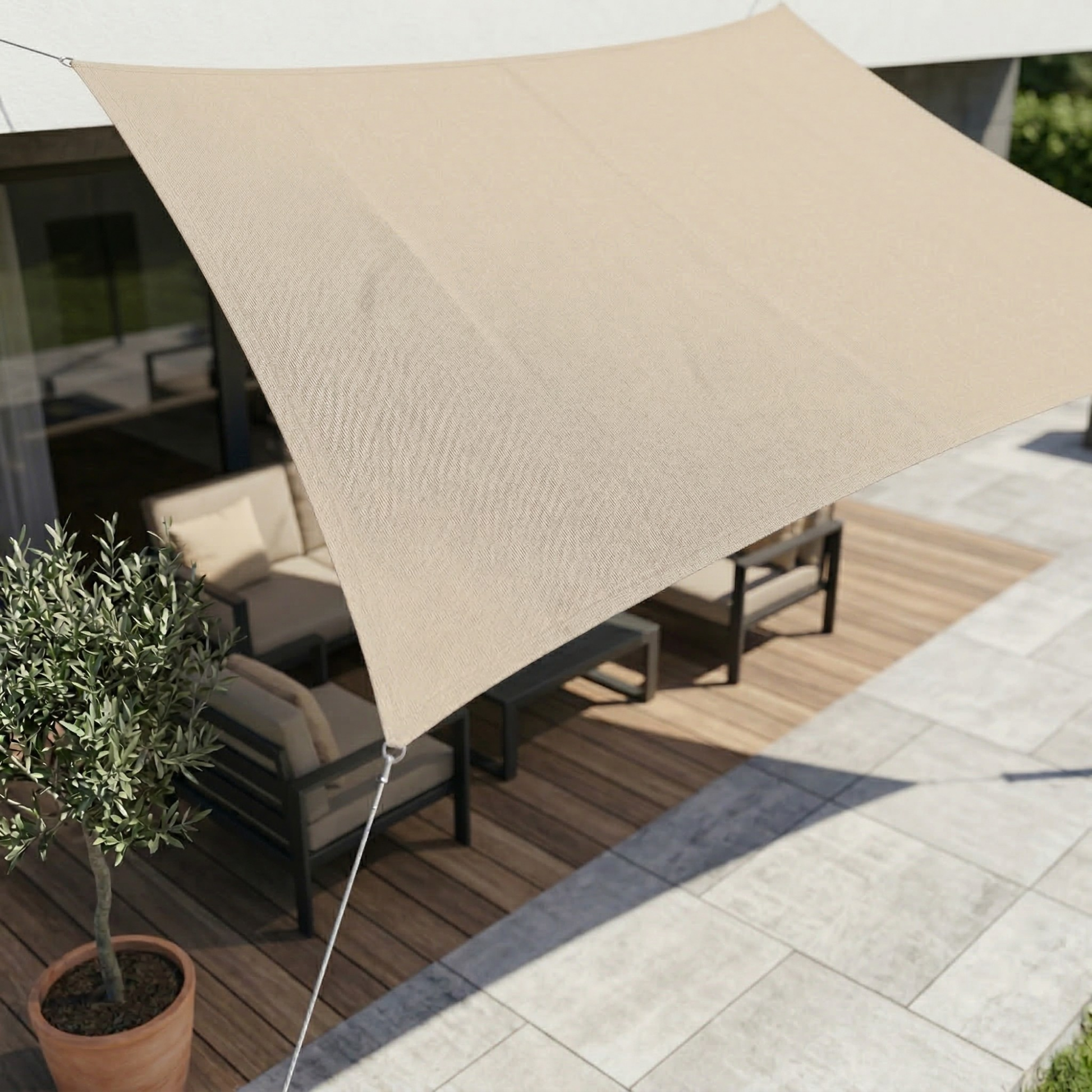 Waterdicht Rechthoekig Schaduwdoek UV-Bescherming Terras Tuin Balkon | Sansoti 11