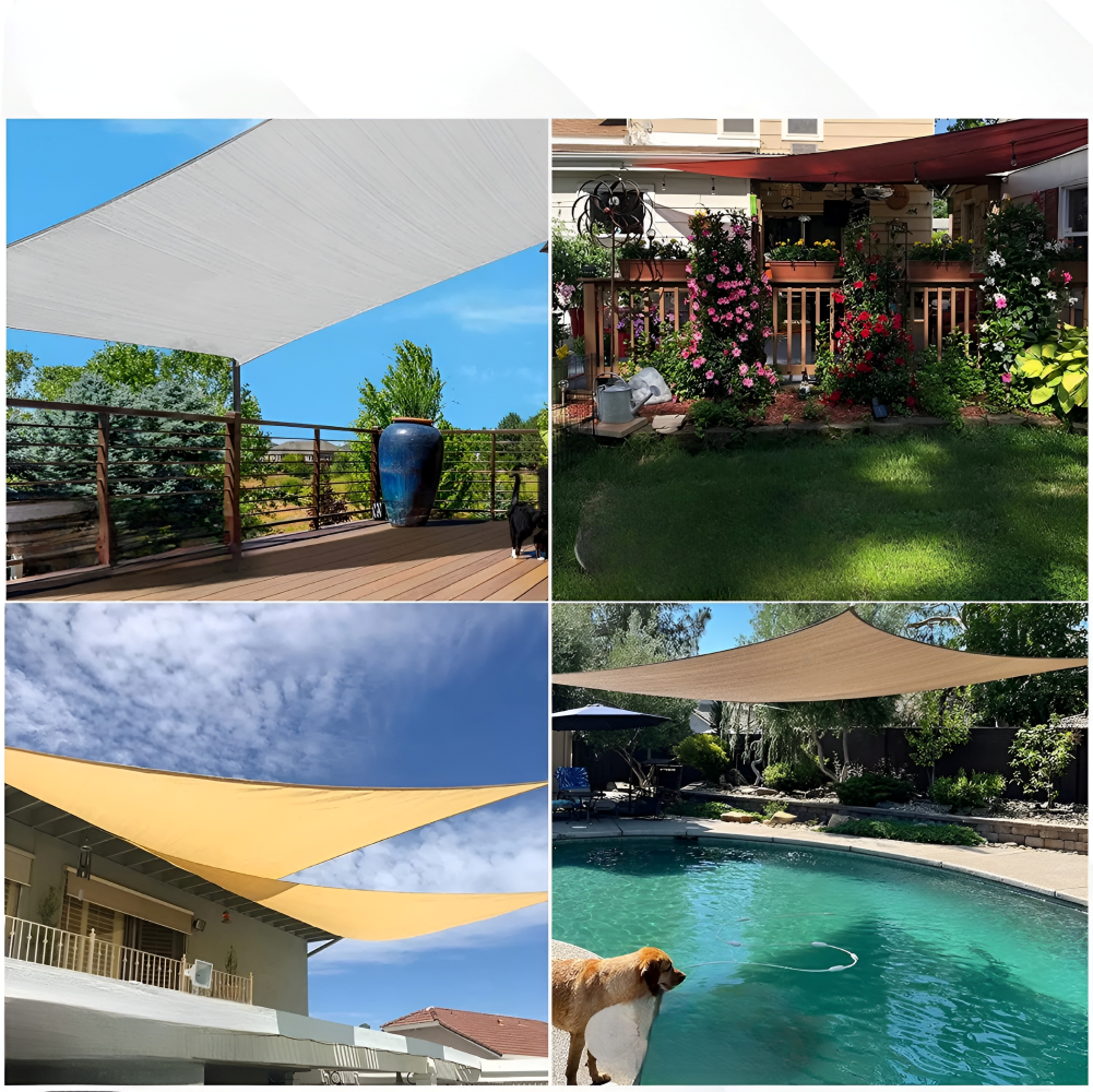 Waterdicht Rechthoekig Schaduwdoek UV-Bescherming Terras Tuin Balkon | Sansoti 6