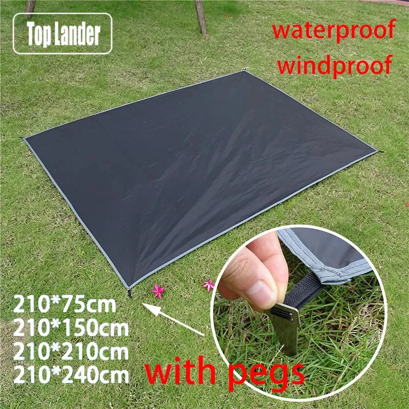 Waterdichte Campingmat Voor Buiten, Ultralicht, Draagbaar, Inclusief Haringen 0