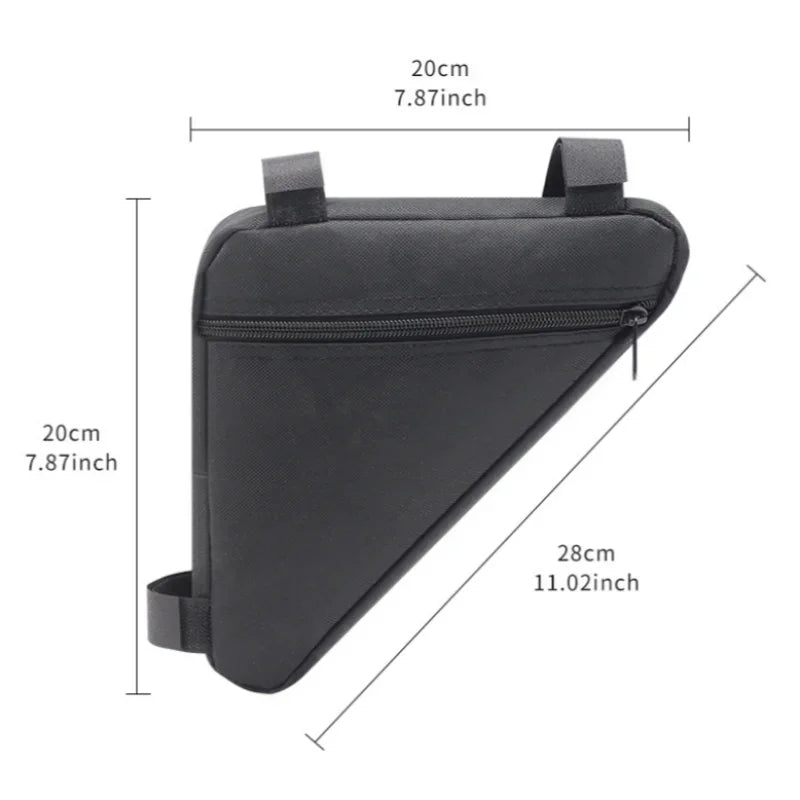 Waterdichte Fietstas voor Frame - Driehoek Fietstas voor Accessoires, Zwart 1