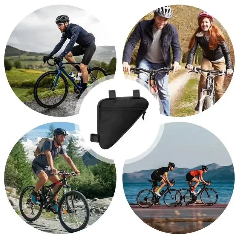 Waterdichte Fietstas voor Frame - Driehoek Fietstas voor Accessoires, Zwart 5