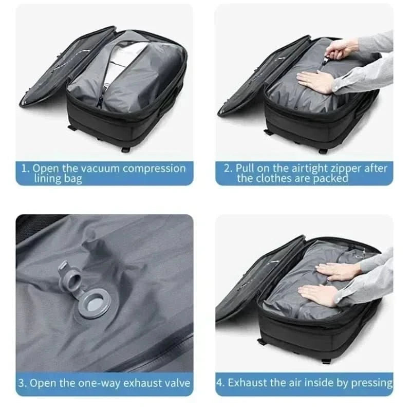 Waterdichte Laptop Rugzak Dames 17 Inch – Samendrukbaar Voor Reizen en Dagelijks Gebruik 6