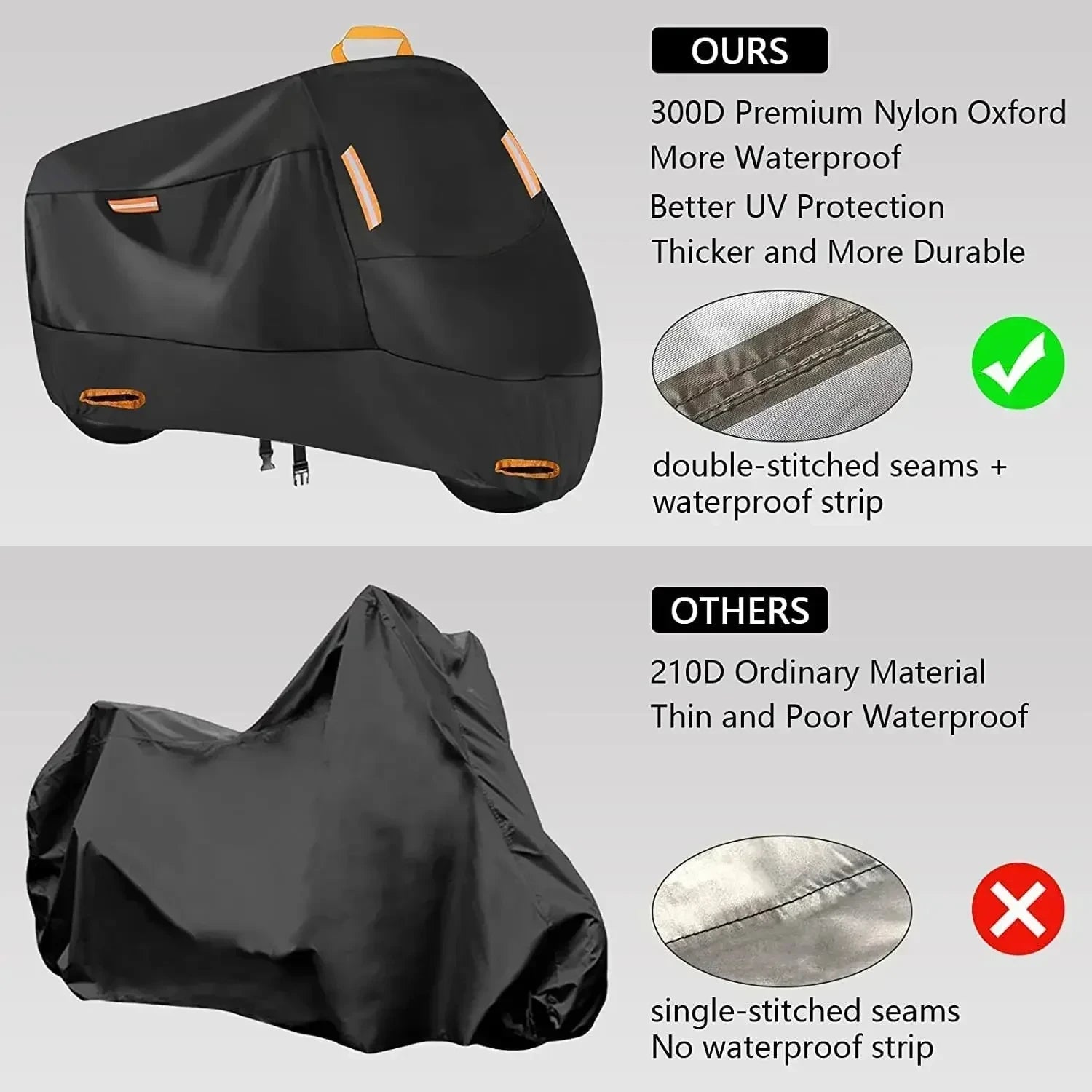 Waterdichte Motorhoes Buiten van Polyester met UV-Bescherming voor Scooters 2