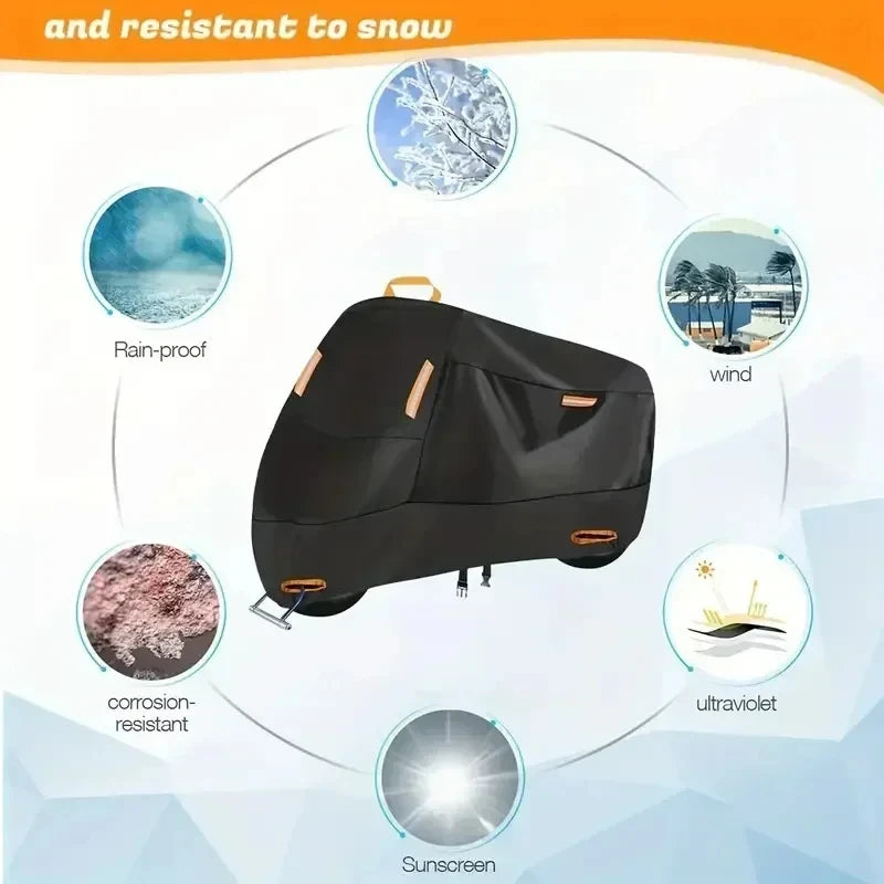 Waterdichte Motorhoes Buiten van Polyester met UV-Bescherming voor Scooters 3