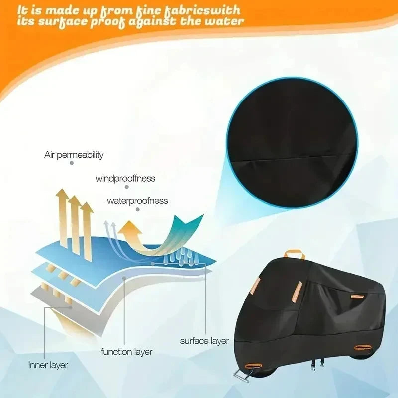 Waterdichte Motorhoes Buiten van Polyester met UV-Bescherming voor Scooters 4