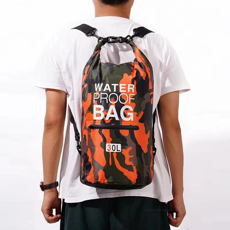 Waterdichte PVC Dry Bag Rugzak 5L-30L voor Outdoor Activiteiten, Verstelbare Schouderriem 1