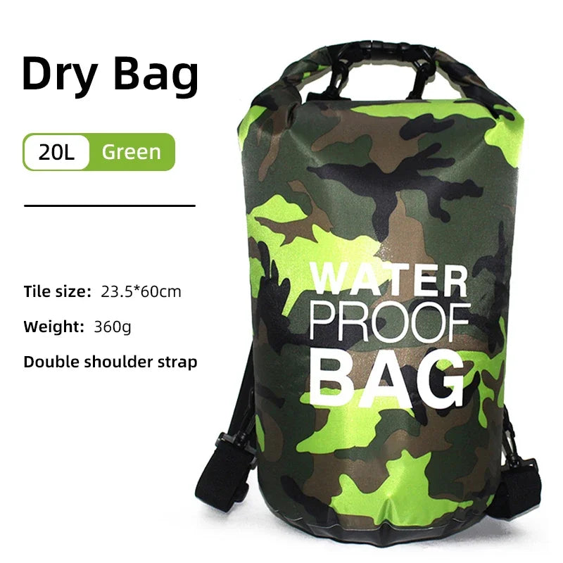 Waterdichte PVC Dry Bag Rugzak 5L-30L voor Outdoor Activiteiten, Verstelbare Schouderriem 14
