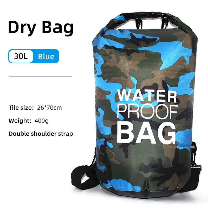 Waterdichte PVC Dry Bag Rugzak 5L-30L voor Outdoor Activiteiten, Verstelbare Schouderriem 15