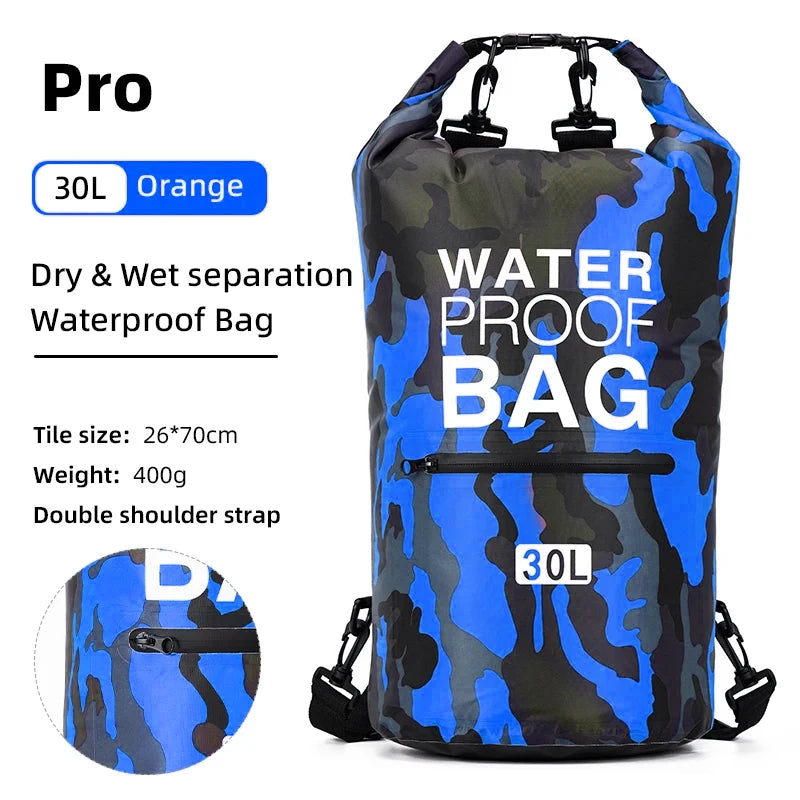 Waterdichte PVC Dry Bag Rugzak 5L-30L voor Outdoor Activiteiten, Verstelbare Schouderriem 19