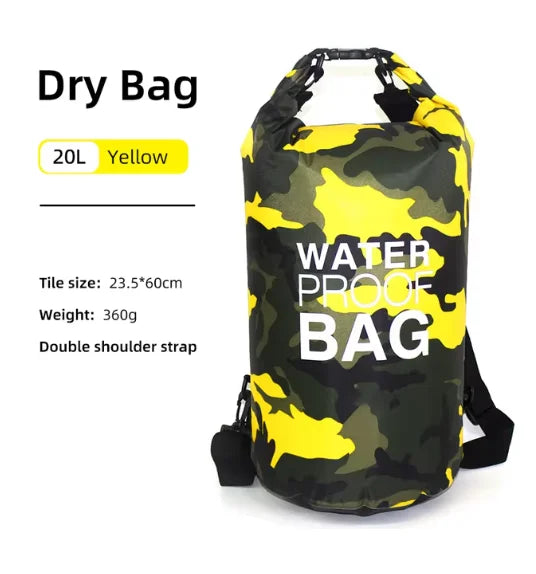 Waterdichte PVC Dry Bag Rugzak 5L-30L voor Outdoor Activiteiten, Verstelbare Schouderriem 20