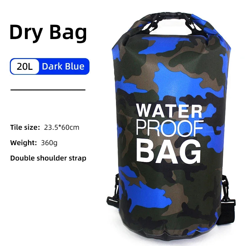 Waterdichte PVC Dry Bag Rugzak 5L-30L voor Outdoor Activiteiten, Verstelbare Schouderriem 24