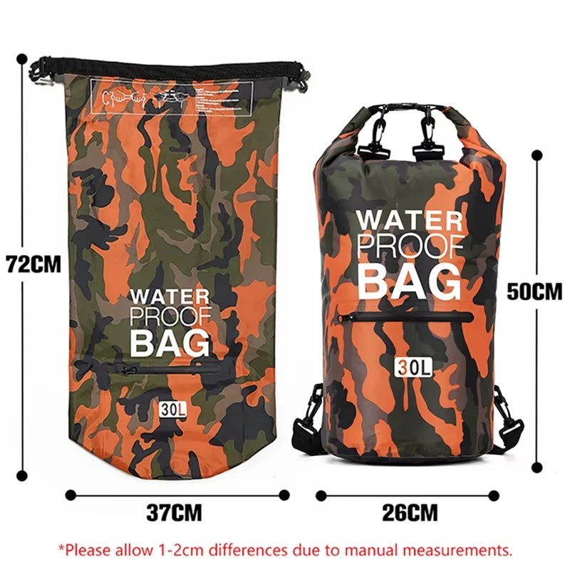 Waterdichte PVC Dry Bag Rugzak 5L-30L voor Outdoor Activiteiten, Verstelbare Schouderriem 5