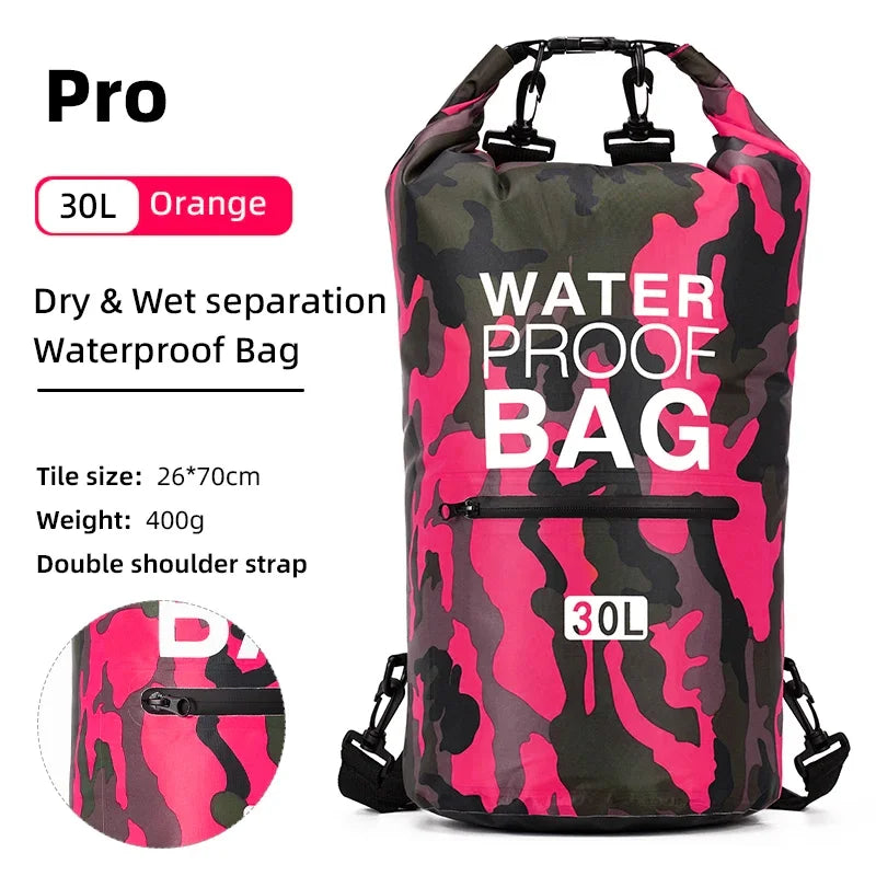 Waterdichte PVC Dry Bag Rugzak 5L-30L voor Outdoor Activiteiten, Verstelbare Schouderriem 6