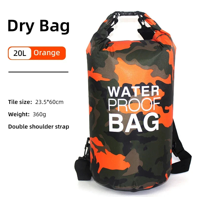 Waterdichte PVC Dry Bag Rugzak 5L-30L voor Outdoor Activiteiten, Verstelbare Schouderriem 7