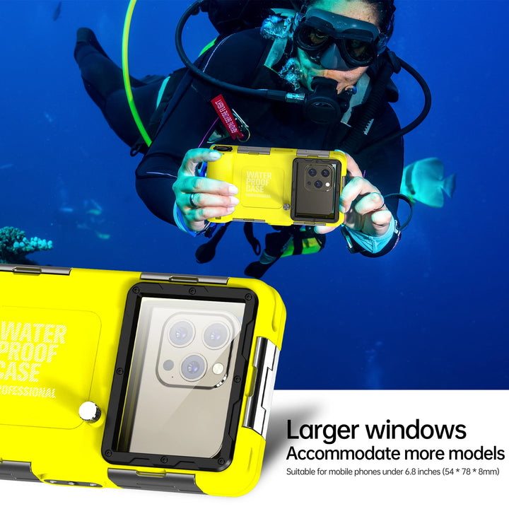 Waterdichte Telefoonhoes voor Smartphones tot 6,9 Inch, IP68, Tot 15m Diepte 3