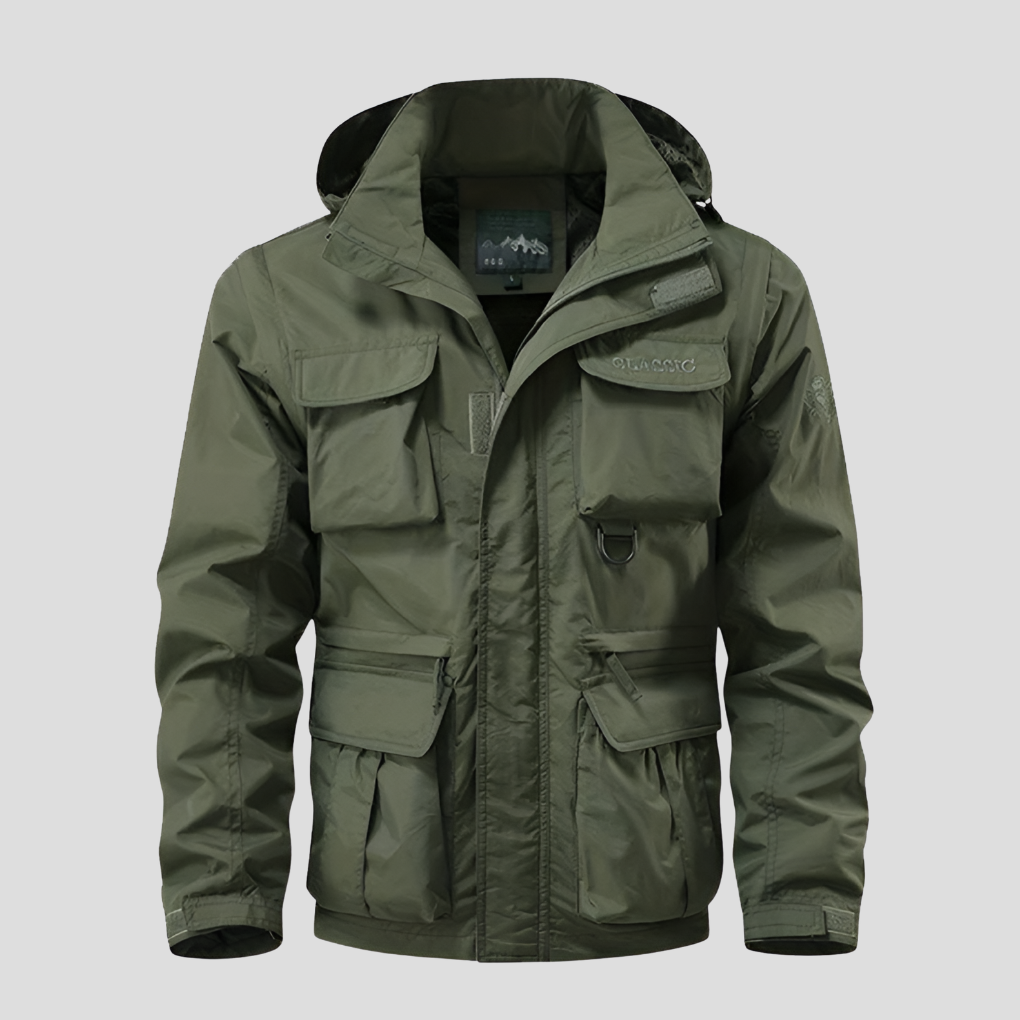 Waterdichte jas in militaire stijl voor heren 2