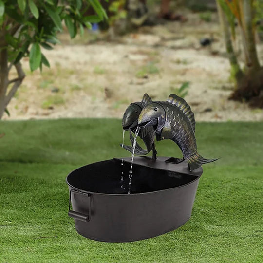 Waterfontein Dierfiguur Polyresin Met Pomp Tuin Terras Buiten | Sansoti 5