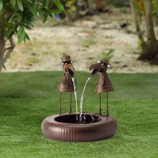 Waterfontein Dierfiguur Polyresin Met Pomp Tuin Terras Buiten | Sansoti 6
