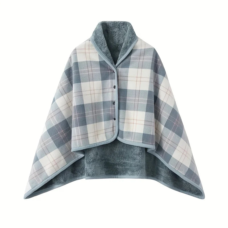 CozyDrape – Manta Bufanda de Franela Portátil Talla Única – Oficina y Hogar