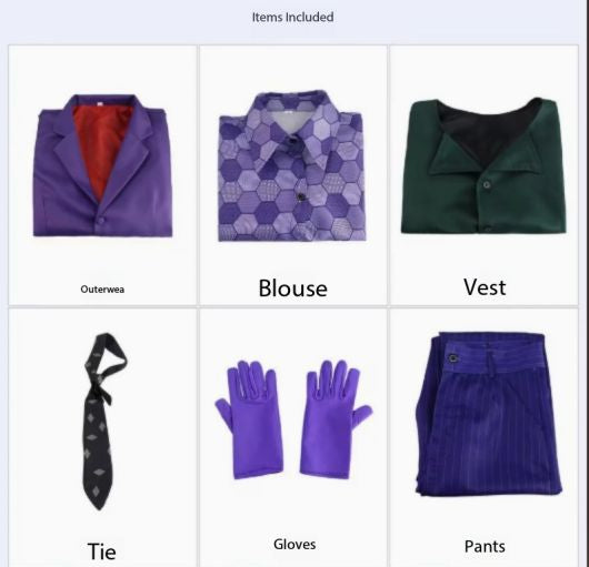 JesterWear – Clown Kostuum Volwassenen – Complete Set met Jas, Vest &amp; Stropdas VestraGear