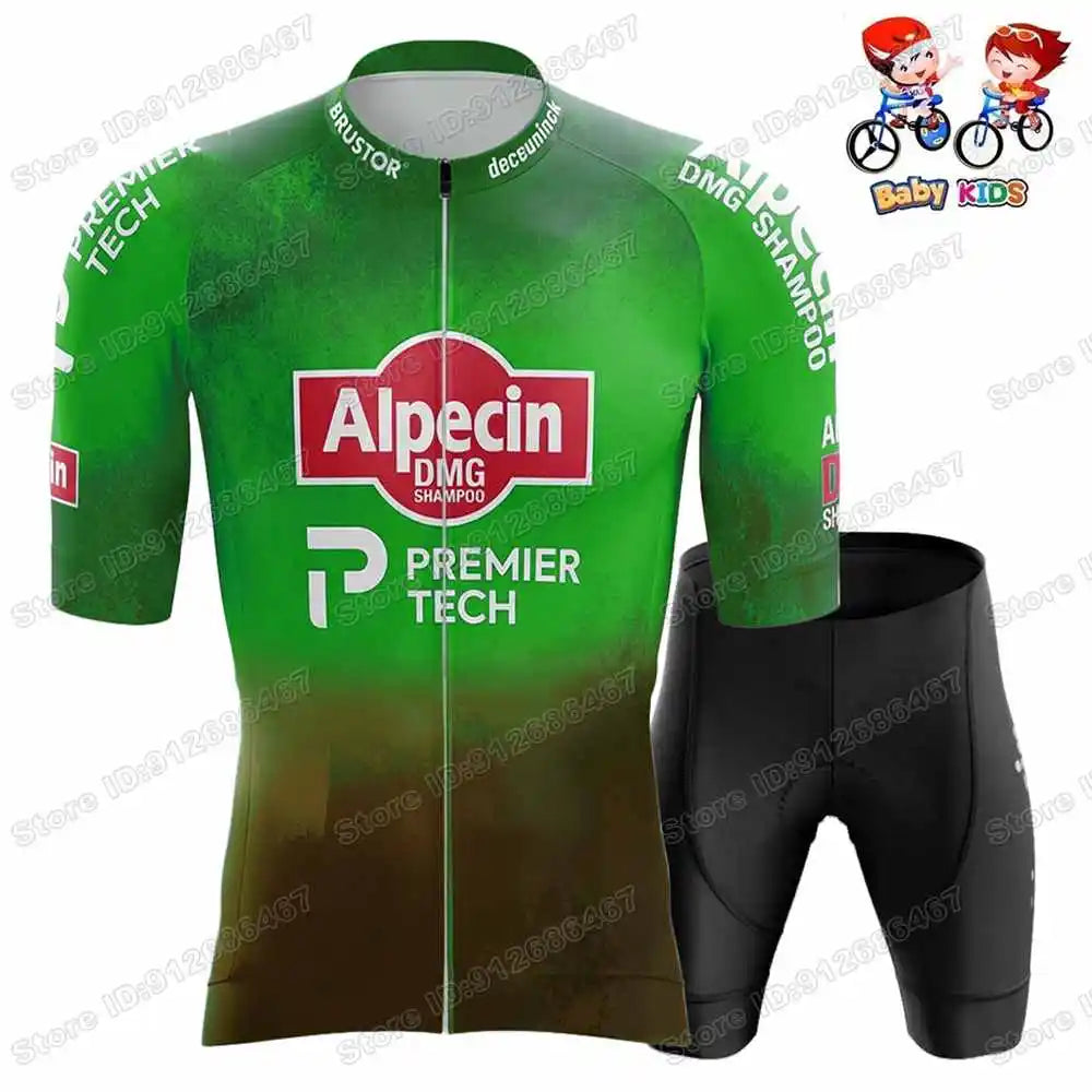 Wielerkleding Set voor Kinderen met Korte Mouwen en Broek, Ademend en Stijlvol 1