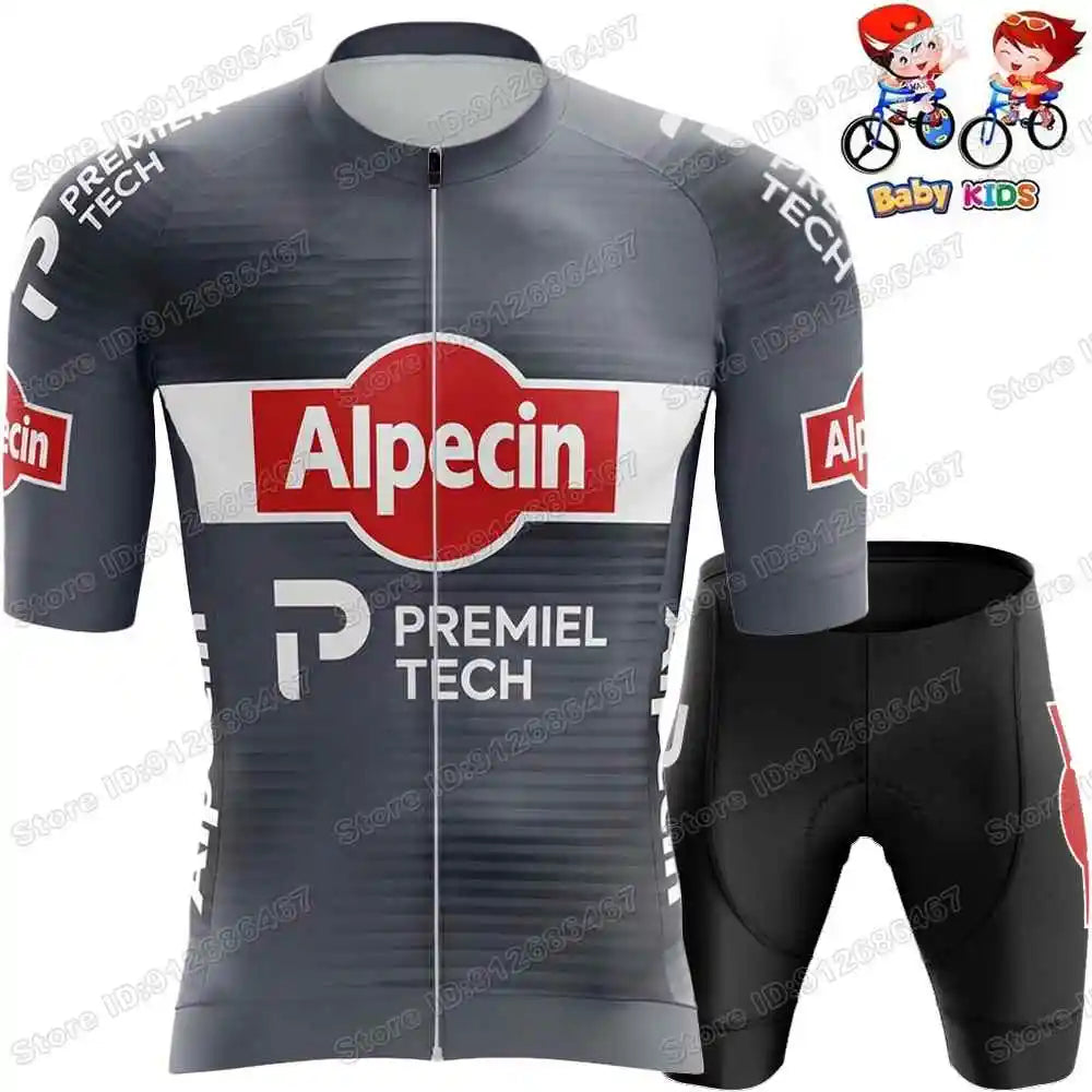 Wielerkleding Set voor Kinderen met Korte Mouwen en Broek, Ademend en Stijlvol 14