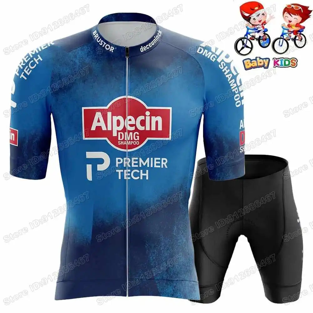 Wielerkleding Set voor Kinderen met Korte Mouwen en Broek, Ademend en Stijlvol 2