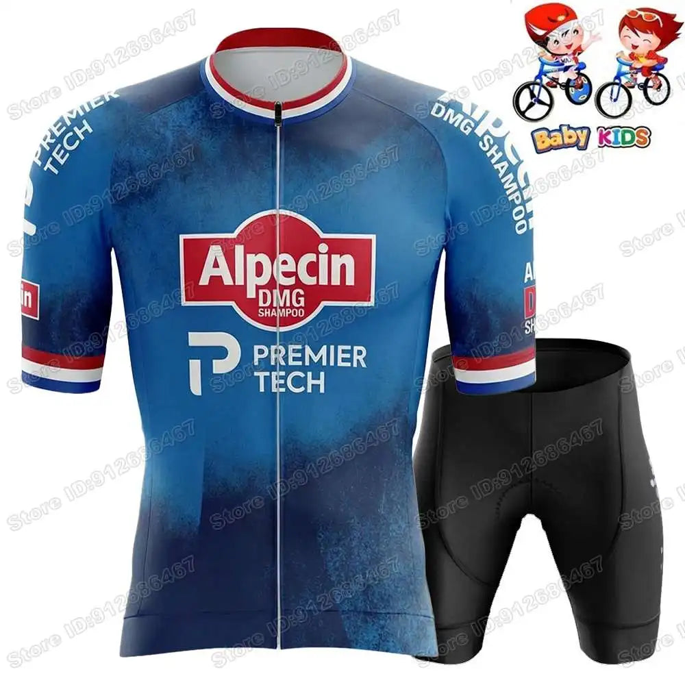Wielerkleding Set voor Kinderen met Korte Mouwen en Broek, Ademend en Stijlvol 6