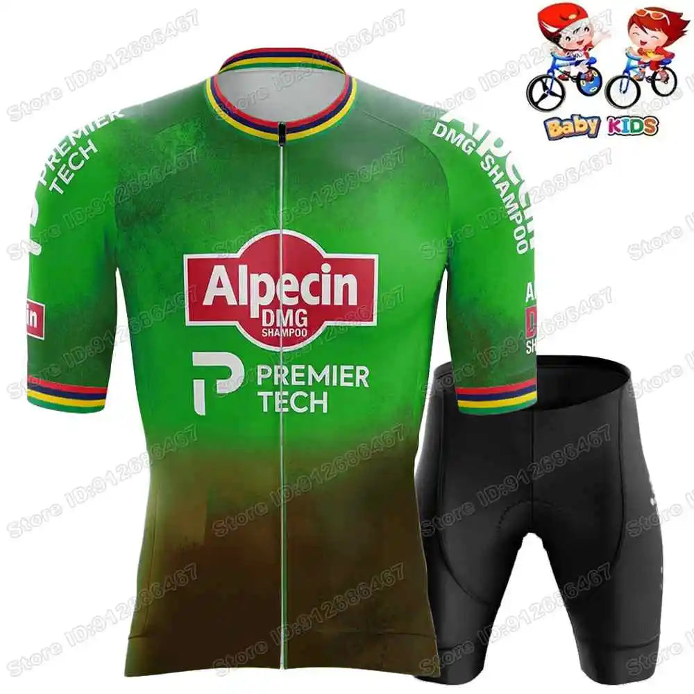 Wielerkleding Set voor Kinderen met Korte Mouwen en Broek, Ademend en Stijlvol 7