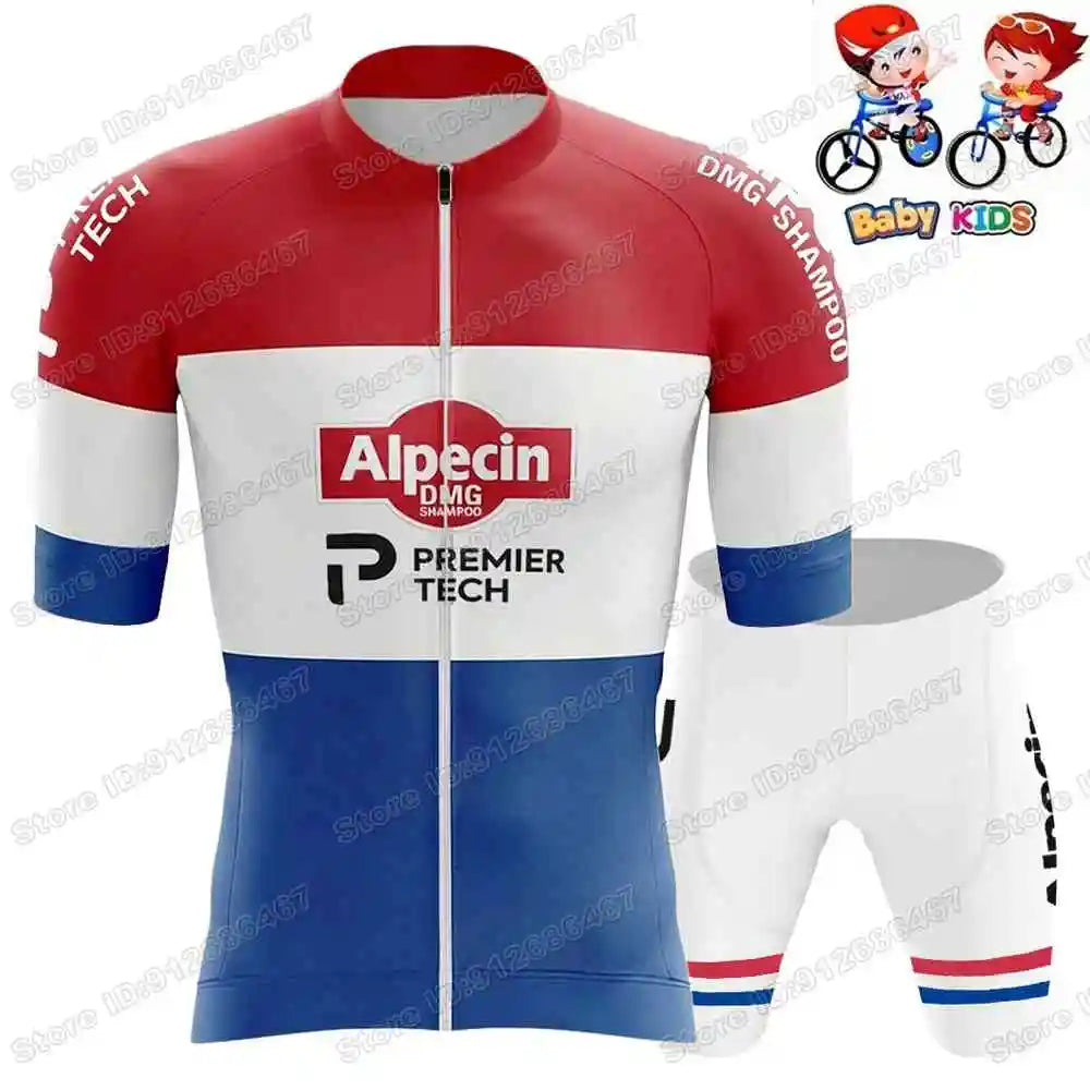 Wielerkleding Set voor Kinderen met Korte Mouwen en Broek, Ademend en Stijlvol 8
