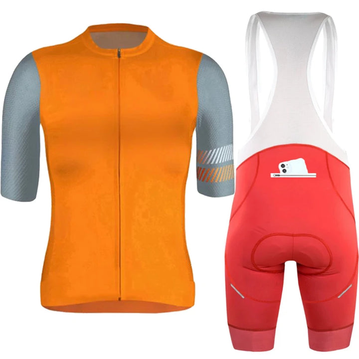 Wielertrui Set Voor Mannen en Vrouwen - Ademend, Anti-UV, Met Rits 12
