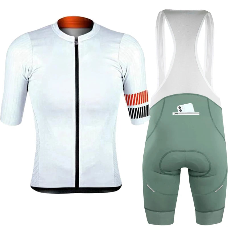 Wielertrui Set Voor Mannen en Vrouwen - Ademend, Anti-UV, Met Rits 18