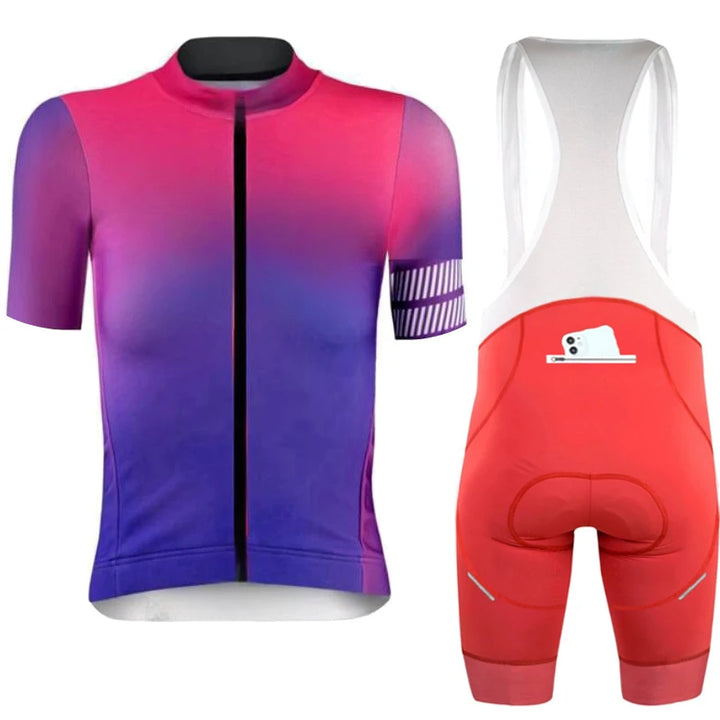 Wielertrui Set Voor Mannen en Vrouwen - Ademend, Anti-UV, Met Rits 19
