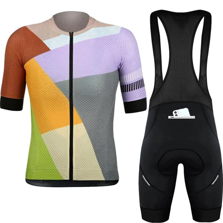 Wielertrui Set Voor Mannen en Vrouwen - Ademend, Anti-UV, Met Rits 22