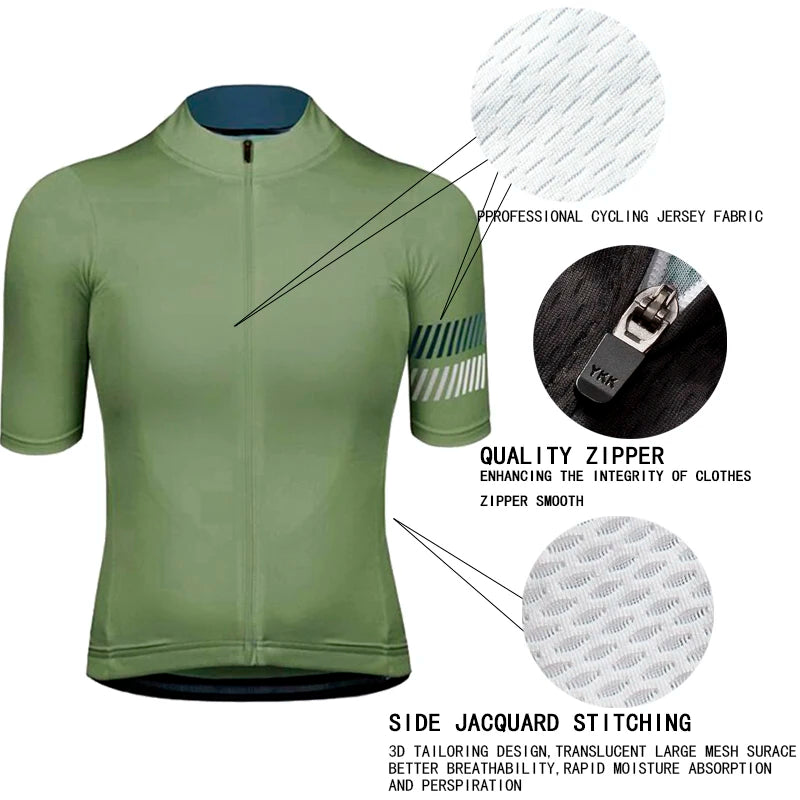 Wielertrui Set Voor Mannen en Vrouwen - Ademend, Anti-UV, Met Rits 4