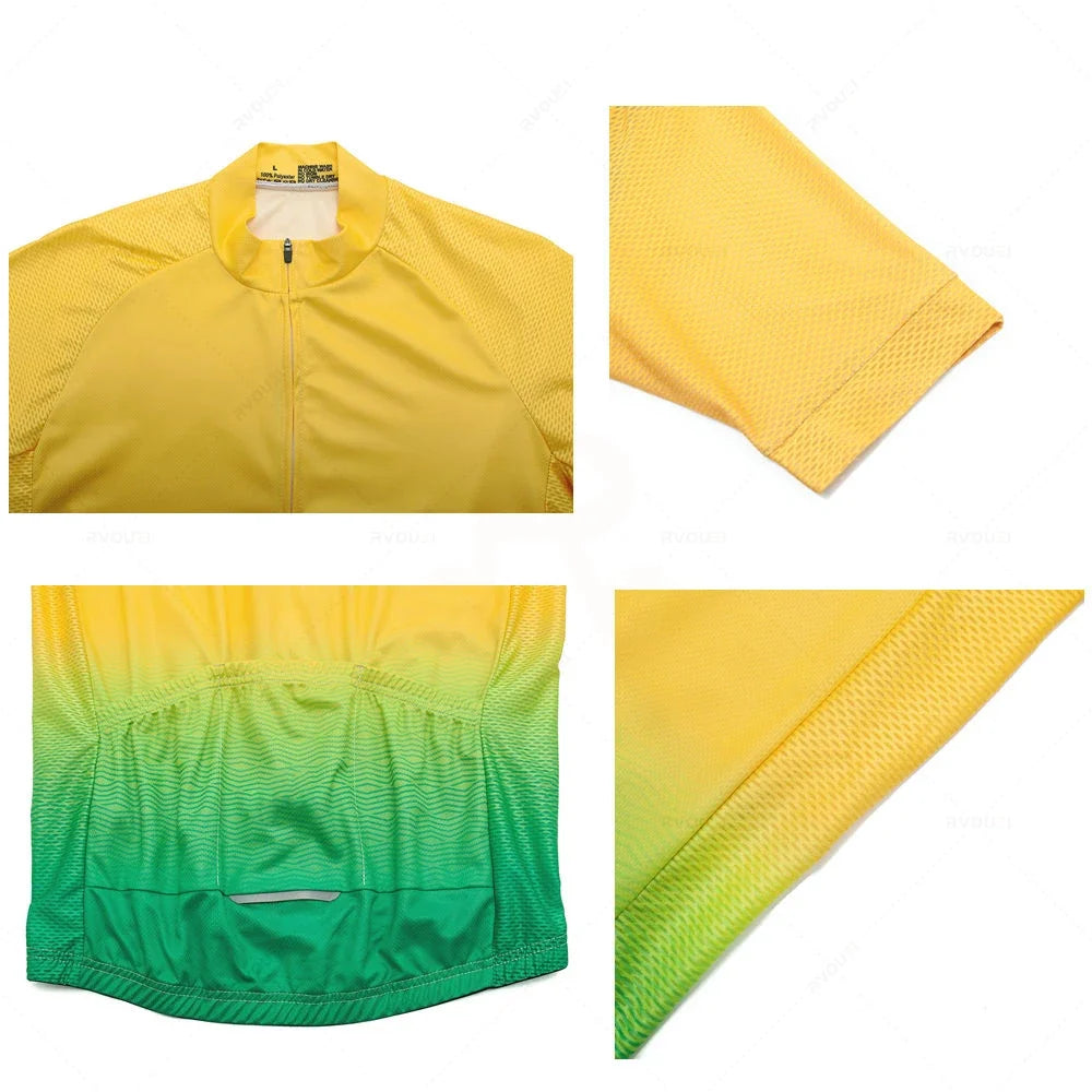 Wielertrui Set voor Zomer - Ademend, Sneldrogend, Comfortabel met 19D Gelpad 2